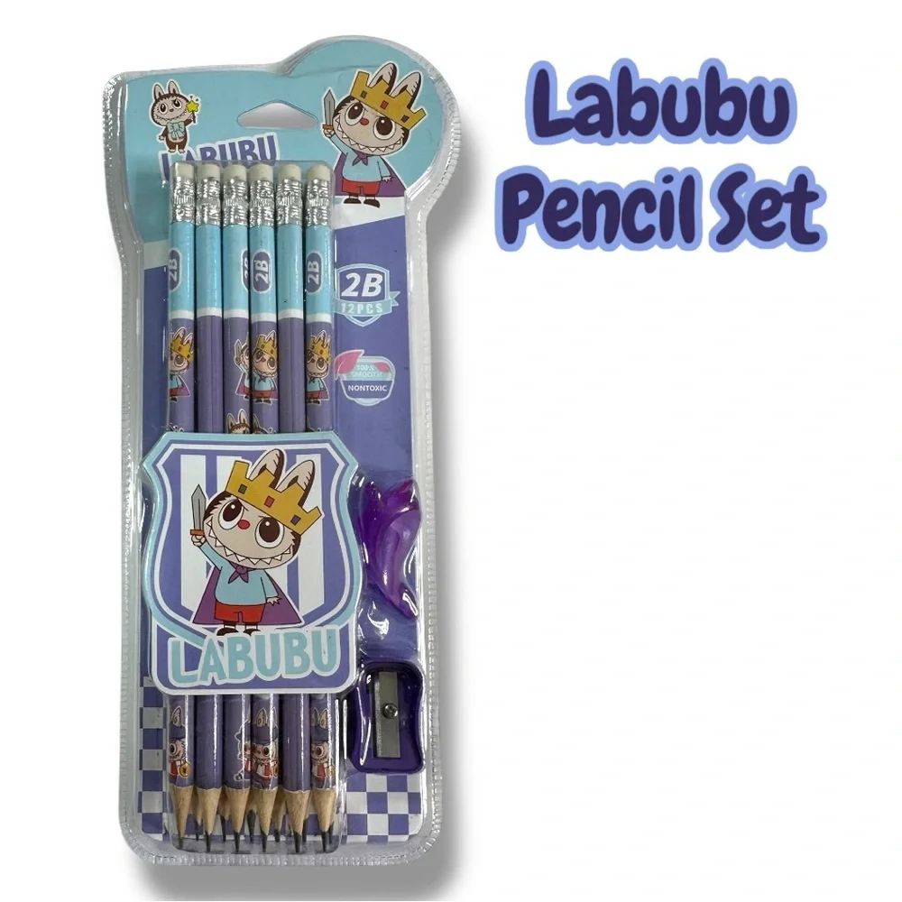 Labubu Blue Pencil Set